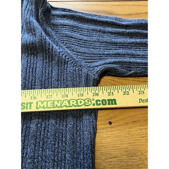 IZOD Women's Long Sleeve Blue V Neck Sweater Size XL Preppy Designer Classic - Picture 5 of 11